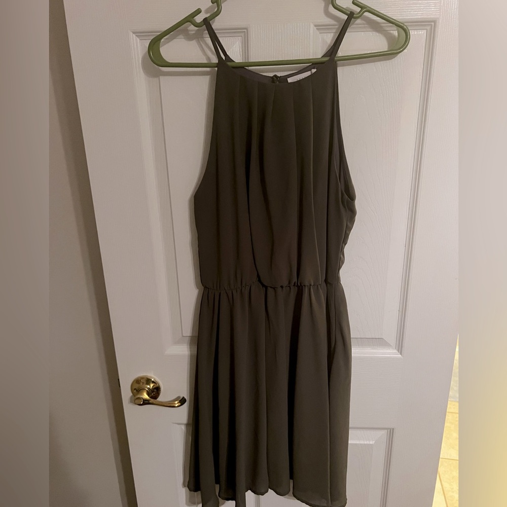 Olive green dress